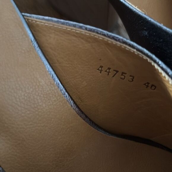 ✨NIB✨COCLICO Slip-on Sandal Heels Silver Leather Made in Spain Size EU 40/US 9 - Picture 13 of 15